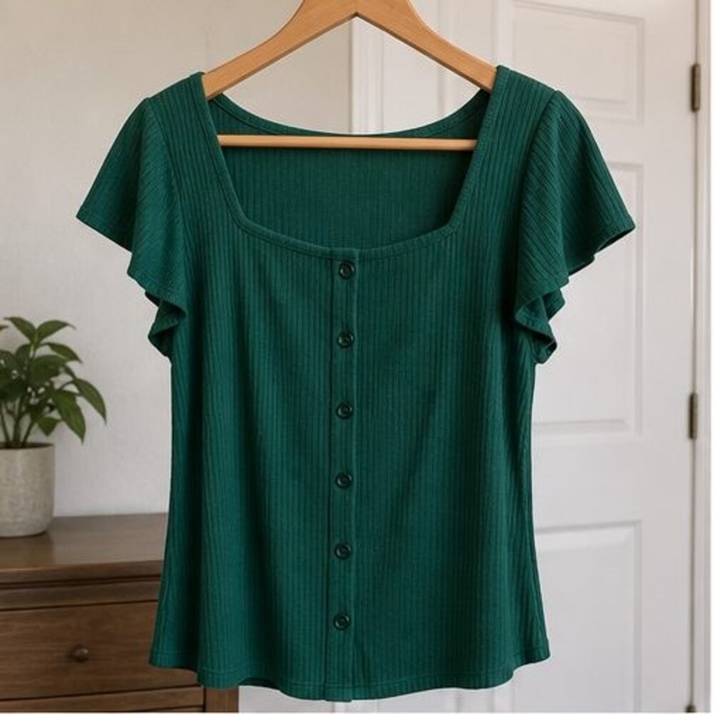 Emerald Tie Neck Blouse